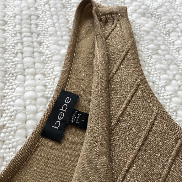 朗Sexy Bebe Gold Glitter dress Show-Stopper! - Picture 3 of 4